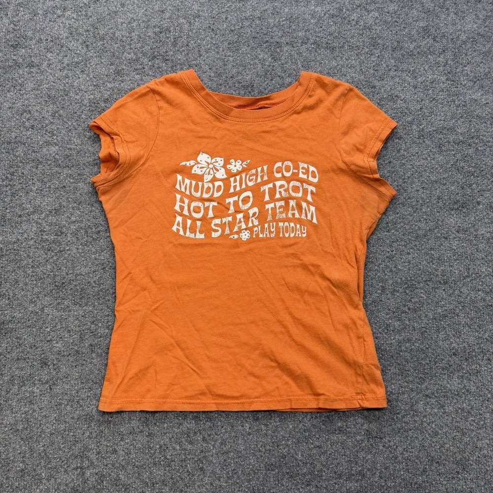 Vintage Mudd Y2K Baby Tee T Shirt S Orange Soft 90s 2000s